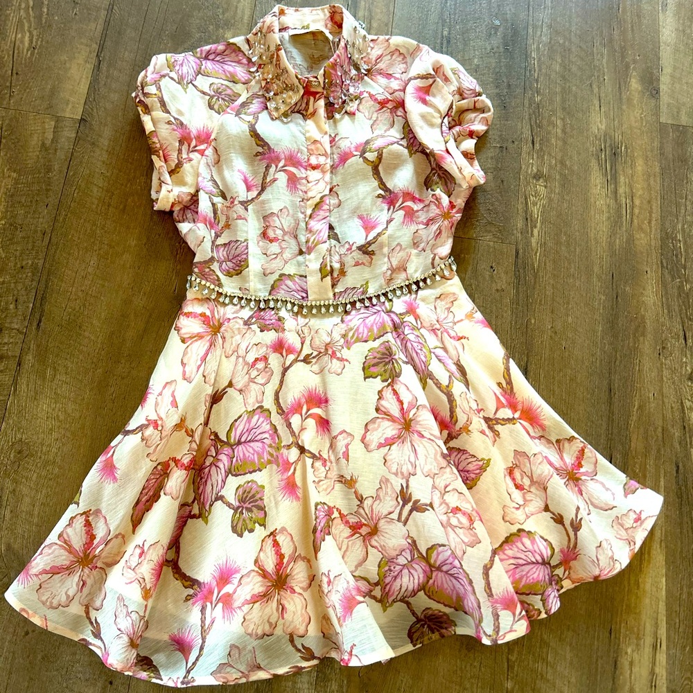 Zimmermann Crystal-Embellished Dress – Size 4 -NWT